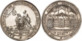 DEUTSCHE STÄDTE. 
UNIVERSITÄTEN u. benannte HOCHSCHULEN (intern.). 
MÜNSTER. Medaille 1767 (v. Eple u. Kohlhaas) a. d. Grundsteinlegung des Schlosse...