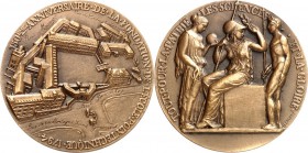 DEUTSCHE STÄDTE. 
UNIVERSITÄTEN u. benannte HOCHSCHULEN (intern.). 
PARIS. Poloytechnische Schule. Medaille o.J.(1945) (v.H.Dropsy) a.d. 150 Jahrfei...