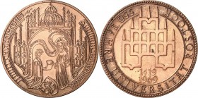 DEUTSCHE STÄDTE. 
UNIVERSITÄTEN u. benannte HOCHSCHULEN (intern.). 
ROSTOCK. Medaille 1969 (o.&nbsp;Sign.) Universität 550&nbsp;Jahre. Universitätss...
