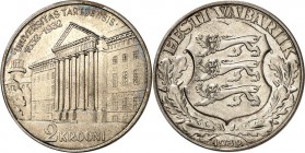 DEUTSCHE STÄDTE. 
UNIVERSITÄTEN u. benannte HOCHSCHULEN (intern.). 
TARTU (Estland). Münze 2 Krooni 1932 300 Jahrfeier, wurde 1802 mit Hilfe Alexand...