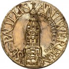 ARCHITEKTUR. 
TÜRME. 
TÜRME. ANTWERPEN Medaille 1980 (v.B.D.) a.d. Restauration des Turmes der St.-Pauluskirche. Turmansicht Bronzeguss einseitig, R...