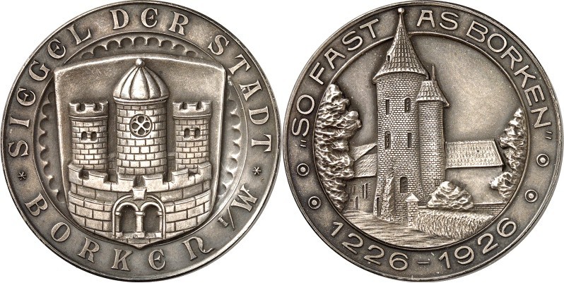 ARCHITEKTUR. 
TÜRME. 
TÜRME. BORKEN i.W.Medaille 1926 a.d.700 Jahrfeier. Stadt...