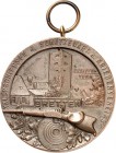 ARCHITEKTUR. 
TÜRME. 
TÜRME. BRETTEN. Medaille o.J. a.d. Talerschiessen der Schützenabt. Pfeifferturm in Stadtansicht. Br-36 mm einseitig, mit Öse. ...