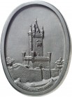 ARCHITEKTUR. 
TÜRME. 
TÜRME. DILLENBURG Medaillon Relief o.J. Wilhelmsturm, plastisch. Einseitiger Eisenkunstguss oval 193x 143 mm geschwärzt, hohl ...