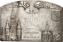 ARCHITEKTUR. 
TÜRME. 
TÜRME. DOUAI (Frankreich) , Klischee o.J. (v. Charles) Kirchtürme, zur freundlichen Erinnerung an die Stadt. Ag? 50 x 74 mm. ....