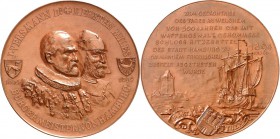 ARCHITEKTUR. 
TÜRME. 
TÜRME. HAMBURG, Medaille 1894 (v. Düyffcke / Langa) 500 Jahre Vereinigung Ritzebüttels mit Hamburg. Bgm. J. Versmann und K. Mi...