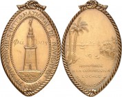 ARCHITEKTUR. 
TÜRME. 
TÜRME. KAIRO Medaille 1925 (o.Sign.) a.d. 14. Internat. Navigations-Kongress in Kairo. ./ Leuchtturm mit Denkmal , Bucht am Su...