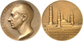 ARCHITEKTUR. 
TÜRME. 
TÜRME. KAIRO Medaille 1929 (v.A. Maillard) a.d. Franzos. Ausstellung in K. Kopf des Präs.d. Ausstellung G.Philippar n.l. / Ans...