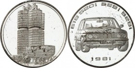 ARCHITEKTUR. 
TÜRME. 
TÜRME. MÜNCHEN, Medaille 1981 BMW- Türme / Pkw BMW 518-528i Ag 35 mm 13,4g. . 

vz9437