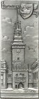 ARCHITEKTUR. 
TÜRME. 
TÜRME. PARDUBICE (Tschechien) Plakette o.J. (v.J.Kulha`nek) Stadtturm. Al 101x 40 mm. . 

St