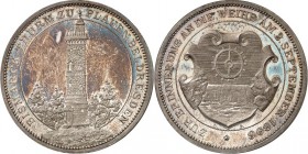 ARCHITEKTUR. 
TÜRME. 
TÜRME. PLAUEN Medaille 1896 (sign.L.-D.) a.d.Weihe des Bismarckturms Stadtwappen/ Turm Ag 33 mm 15g. . 

vz-St