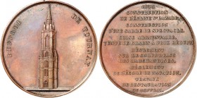 ARCHITEKTUR. 
TÜRME. 
TÜRME. TORNAY (Belgien) Medaille 1853 a.d. Errichtung des Glockenturms v. St. Lazare. Der Turm / 15 Zeilen. . 

vz9466