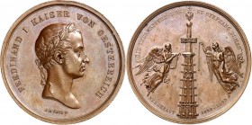 ARCHITEKTUR. 
TÜRME. 
TÜRME. WIEN Medaille 1843 (v.I.B.Roth) a.d.Neubau des Turmes des St. Stephans-Domes. Turmspitze zw. 2 Engeln mit Plan u. Senkb...