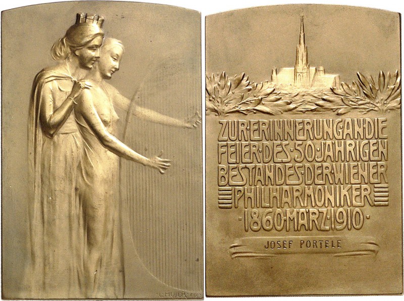 ARCHITEKTUR. 
TÜRME. 
TÜRME. WIEN, Plakette 1910 (v.L.Hujer) z. Erinnerung a.d...
