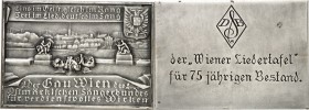 ARCHITEKTUR. 
TÜRME. 
TÜRME. WIEN Plakette o.J.(ab 1938) o.Sign. v. Gau Wien des Ostmärkischen Sängerbundes für verdienstvolles Wirken an die "Wiene...