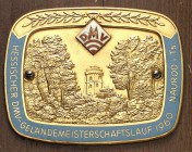 ARCHITEKTUR. 
TÜRME. 
TÜRME. WIESBADEN (-NAUROD) Plakette (Klischee) 1960 Hess. DMV-Geländemeisterschaftslauf.Kellerskopf-Turm im Waldgelände, Br. e...