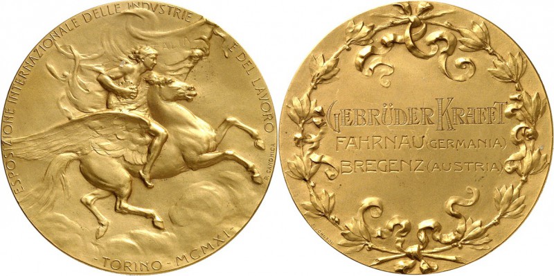 GEWERBE, HANDEL, INDUSTRIE. 
INTERNATIONALE AUSSTELLUNGEN. 
TURIN. Medaille 19...