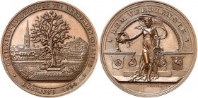 GEWERBE, HANDEL, INDUSTRIE. 
OBST- u. GARTENBAU. 
DEUTSCHLAND. DORTMUND, Medaille 1894 (v.W.Mayer) a.d.Gartenbauausstellung f. Westfalen u.Lippe. Ju...