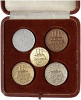 SPEZIALSAMMLUNG NICKEL. 
DEUTSCHE LÄNDER UND STÄDTE. 
WERDOHL (Westf.). Carl Berg (ging später in VDM auf) Werbemedaillen o.J. in 5 versch. Legierun...