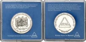 SPEZIALSAMMLUNG NICKEL. 
DEUTSCHE LÄNDER UND STÄDTE. 
WERDOHL (Westf.). Jahres- Medaille VDM Geschäftsbereich Nickel 1986 JET Projekt -Kernfusion 40...