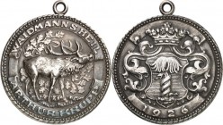 SPEZIALSAMMLUNG NICKEL. 
EUROPÄISCHE LÄNDER. 
ÖSTERREICH. Berndorf, Fa. Arthur Krupp, Jagdmedaille 1926 (v.J.Prinz) Röhrender Hirsch/ Gekröntes Wapp...