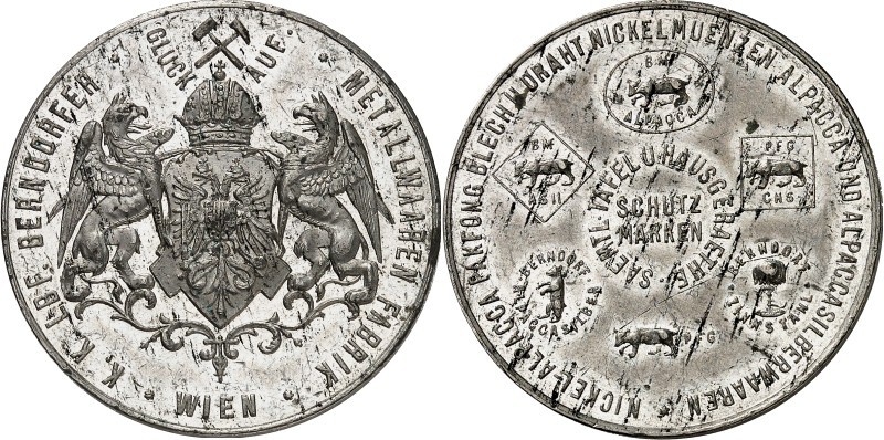 SPEZIALSAMMLUNG NICKEL. 
EUROPÄISCHE LÄNDER. 
ÖSTERREICH. WIEN Berndorfer Meta...