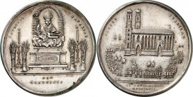 RELIGION UND ETHIK. 
WALLFAHRT. 
MÜNCHEN. Medaillen 1817 (v.J.Daiser) Auf den Bittgang anläßlich der Teuerung. Büste des hl. Benno auf Postament zw....