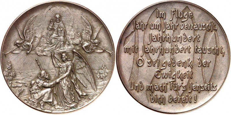 RELIGION UND ETHIK. 
KALENDER- u. JAHRESMEDAILLEN. 
Medaille 1900 (v. F. Kissi...