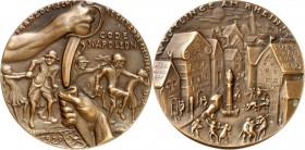 MEDAILLEURE des XIX. u. XX. Jh.. 
DEUTSCHLAND vor 1933. 
GOETZ, Karl Xaver *1875 Augsburg +1950 München. Medaille 1920 Wüstlinge am Rhein- Code Napo...