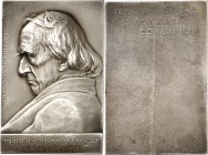 MEDAILLEURE des XIX. u. XX. Jh.. 
DEUTSCHLAND vor 1933. 
KOWARZIK, Joseph *1860 Wien +1911 Cannes. Plakette 1903 a.d. Tod v. Theodor Mommsen. Brustb...