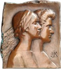 MEDAILLEURE des XIX. u. XX. Jh.. 
DEUTSCHLAND vor 1933. 
KOWARZIK, Joseph *1860 Wien +1911 Cannes. Plakette o.J.(1908) 2 weibliche Brustbilder gesta...