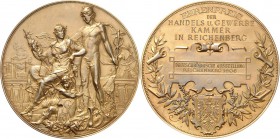 MEDAILLEURE des XIX. u. XX. Jh.. 
ÖSTERREICH. 
SCHARFF, Anton *1845 Wien +1903 Brunn am Gebirg. Preismedaille 1906 REICHENBERG, Ehrenpreis der Hande...