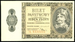 POLEN. 
Republik 1917-1947. 1 Zloty 1.10.1938. Pick&nbsp; 50. . 

I-