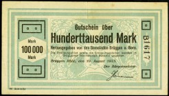 RHEINLAND. 
Brüggen u. Born, Gemeinden. 50000, 100000 Mark 10.8.1923 (2). v.E 184.4,5. . 

II- III