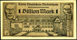 RHEINLAND. 
Dinslaken, Kreis. 1Bio. Mark 9.11.1923. Ke.VI. 1024.d, v.E. 279.11. . 

I