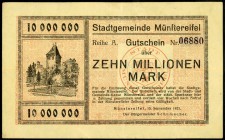 RHEINLAND. 
Münstereifel, Stadt. 10 Mio. Mark 15.9.1923. v.E.&nbsp; 1015.4., Ke.&nbsp; 3692.c. . 

II-