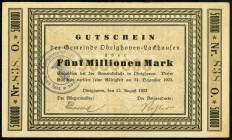 RHEINLAND. 
Obrighoven-Lackhausen, Gemeinde. 5 Mio. Mark 13.8.1923 -31.12.1923. v.E 1057.3., Ke. 4079. . 

II