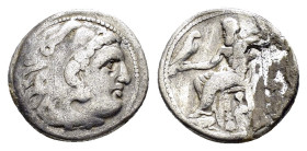 KINGS OF MACEDON. Alexander III 'the Great' (336-323 BC). Drachm. 

Condition : Good very fine.

Weight : 4.12 gr
Diameter : 17 mm
