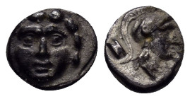 PISIDIA.Selge.(Circa 350-300 BC).Obol.

Obv : Facing gorgoneion.

Rev : Helmeted head of Athena right within incuse circle.
SNG France 1929-1934.

Con...