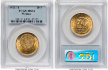 Estados Unidos gold 20 Pesos 1921/11 MS64 PCGS, Mexico City mint, KM478. HID09801242017 © 2023 Heritage Auctions | All Rights Reserved