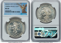 Estados Unidos "Mexico City Olympics" 25 Pesos 1968-Mo MS68 NGC, Mexico City mint, KM479.1. HID09801242017 © 2023 Heritage Auctions | All Rights Reser...