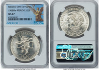 Estados Unidos "Mexico City Olympics" 25 Pesos 1968-Mo MS67 NGC, Mexico City mint, KM479.1. HID09801242017 © 2023 Heritage Auctions | All Rights Reser...