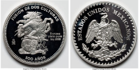 Estados Unidos 5-Piece silver "Cultural Fusion - 500th Anniversary" Medal Proof Set 1992 UNC, Mexico City mint. Celebrating the evolution of eagle ins...