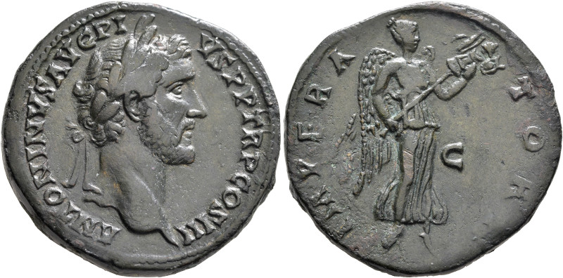 Antoninus Pius, 138-161. Sestertius (Orichalcum, 33 mm, 24.60 g, 12 h), Rome, 14...