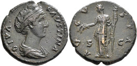 Diva Faustina Senior, died 140/1. As (Copper, 26 mm, 9.83 g, 6 h), Rome, after circa 146. DIVA FAVSTINA Diademed and draped bust of Diva Faustina to r...