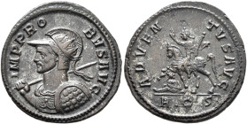 Probus, 276-282. Antoninianus (Silvered bronze, 22 mm, 3.75 g, 12 h), Rome, 280. IMP PROBVS AVG Radiate, helmeted and cuirassed bust of Probus to left...