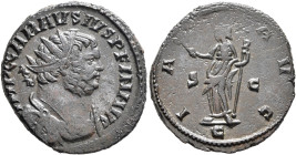 Carausius, Romano-British Emperor, 286-293. Antoninianus (Bronze, 24 mm, 5.88 g, 6 h), Camulodunum (?), 291-292. IMP C CARAVSIVS P F IN AVG Radiate, d...