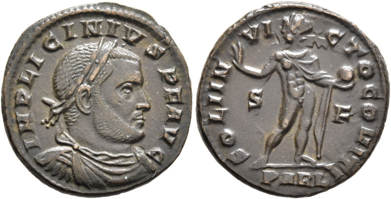 Licinius I, 308-324. Follis (Bronze, 19 mm, 3.12 g, 12 h), Arelate, early 316. I...