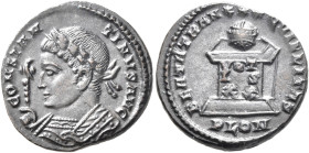 Constantine I, 307/310-337. Follis (Bronze, 19 mm, 3.25 g, 6 h), Londinium, late 320-321. CONSTANTINVS AVG Laureate bust of Constantine I to left, wea...
