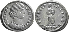 Fausta, Augusta, 324-326. Follis (Bronze, 20 mm, 3.44 g, 12 h), Cyzicus, 325/6. FLAV MAX FAVSTA AVG Draped bust of Fausta to right. Rev. SPES REI PVBL...